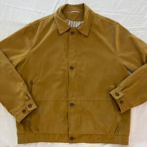 Bugatti Mens Faux Suede Harrington Jacket 42R Zip Front Classic Spring